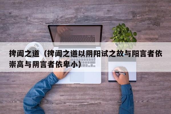捭阖之道（捭阖之道以阴阳试之故与阳言者依崇高与阴言者依卑小）